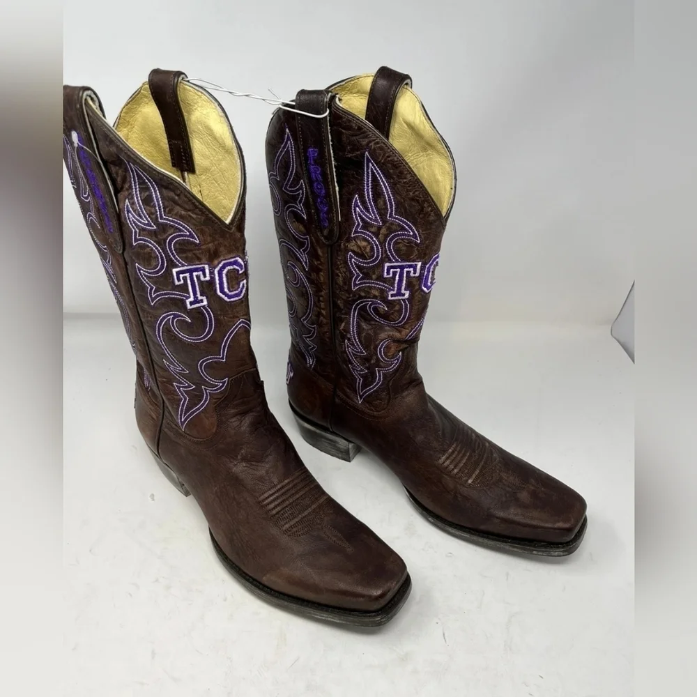 TCU Horned Frogs Men's Board Room Gameday Boots SZ 15